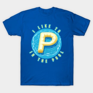 I Like to Pee in The Pool Funny Pool Party Design T-Shirt